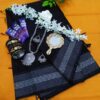 Black katha saree combo package . gift package( হাফসিল্ক পাতলা শাড়ি)