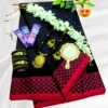 Black half silk saree combo package.
