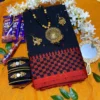 Black saree , tangailer saree . কালো শাড়ির , কম্বো প্যাকেজ