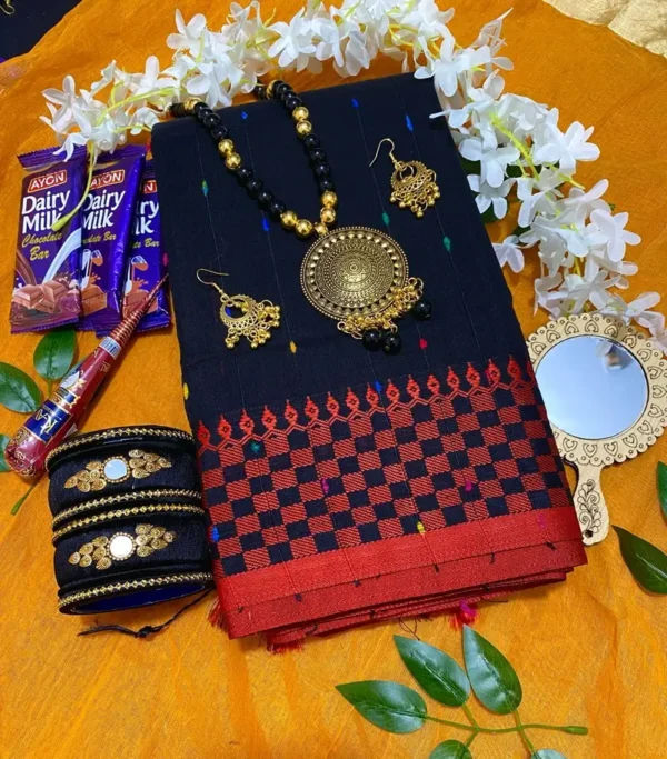 Black saree , tangailer saree . কালো শাড়ির , কম্বো প্যাকেজ