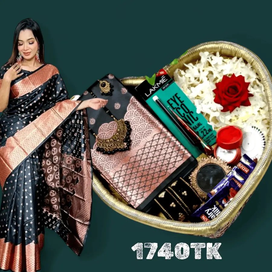 মাছ কাতান প্রিমিয়াম শাড়ি কম্বো