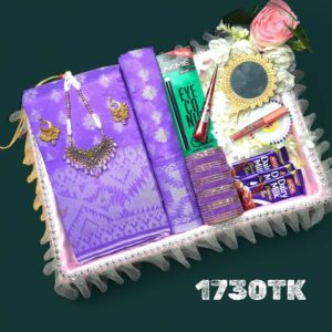 পার্পেল জামদানী শাড়ি প্যাকেজ😍